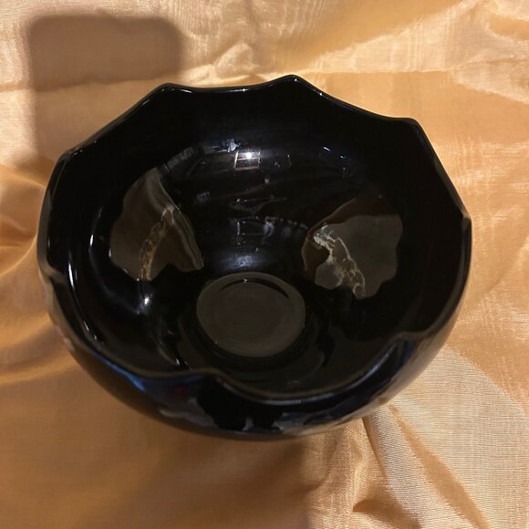 Black Amethyst Art Glass Bowl - Picture 5 of 5
